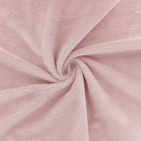 Tissu éponge bambou microfibre | Rose poudré