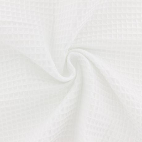 Tissu éponge en nid d'abeille bio | Blanc