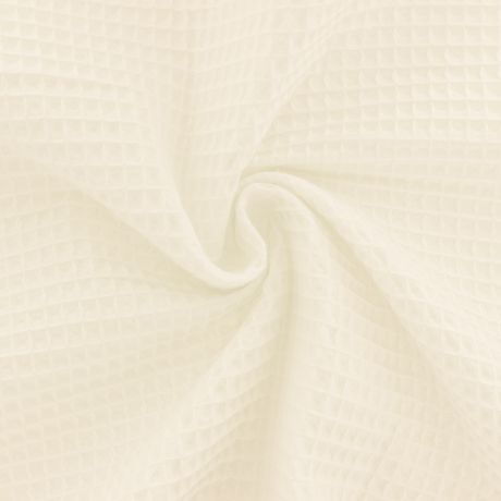Tissu éponge en nid d'abeille bio | Écru