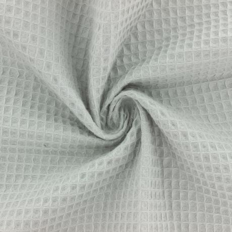 Tissu éponge en nid d'abeille bio | Gris clair