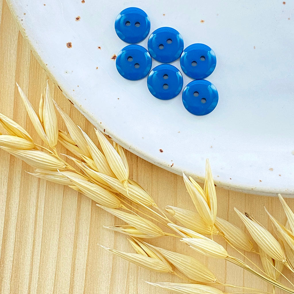 Bouton classique brillant | Bleu