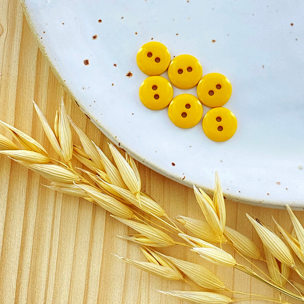 Bouton classique brillant | Moutarde