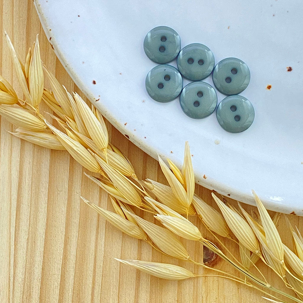 Bouton classique brillant | Gris