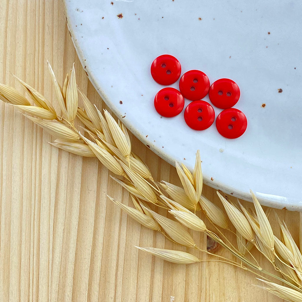 Bouton classique brillant | Rouge
