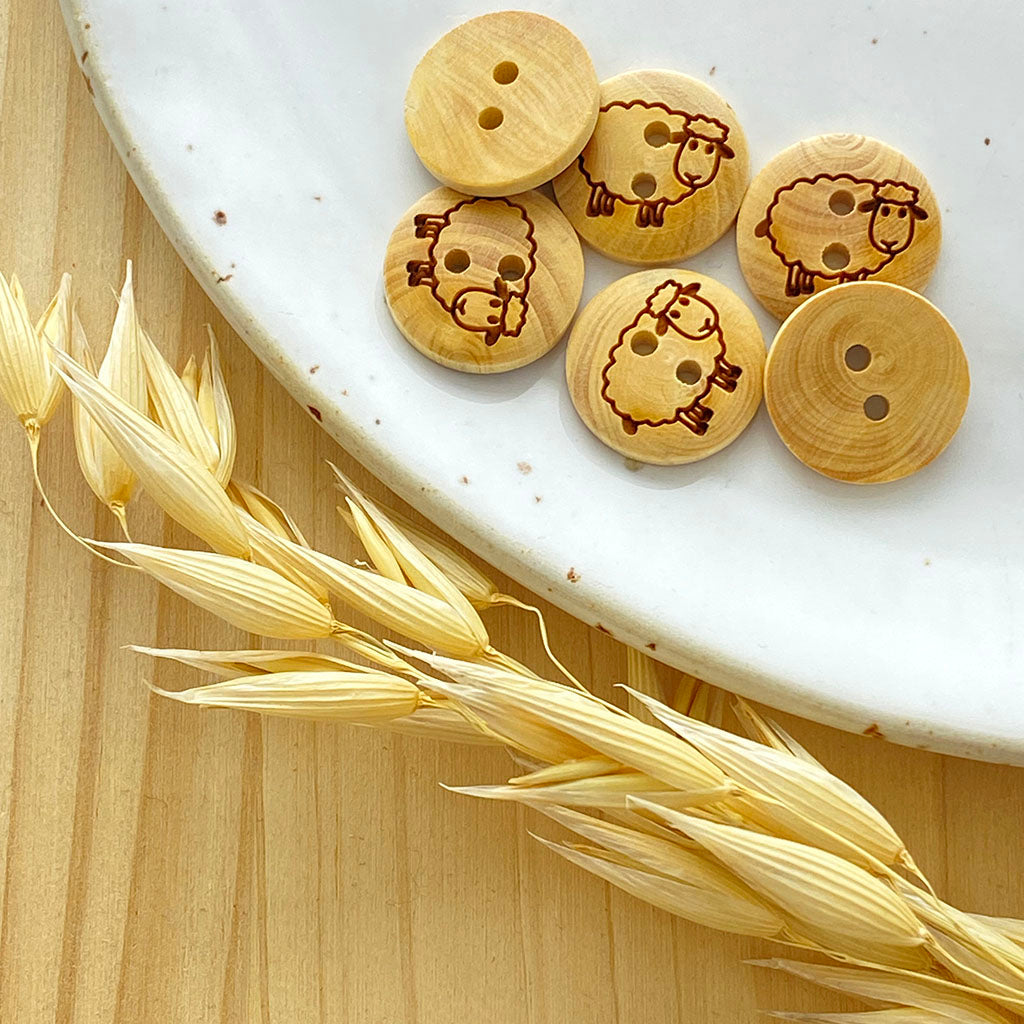 Boutons en bois | Mouton