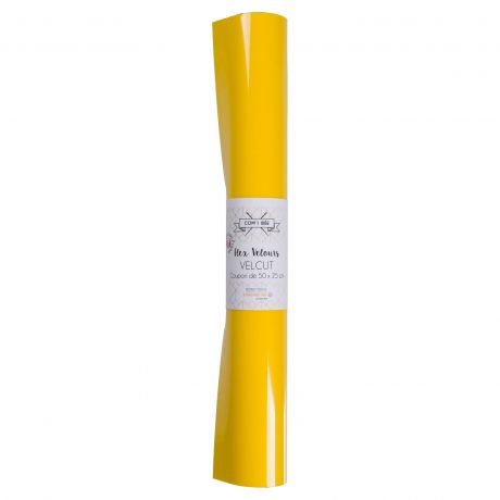 Feuille de flex 50 x 25cm | Velours jaune