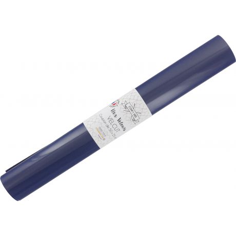 Feuille de flex 50 x 25cm | Velours Marine