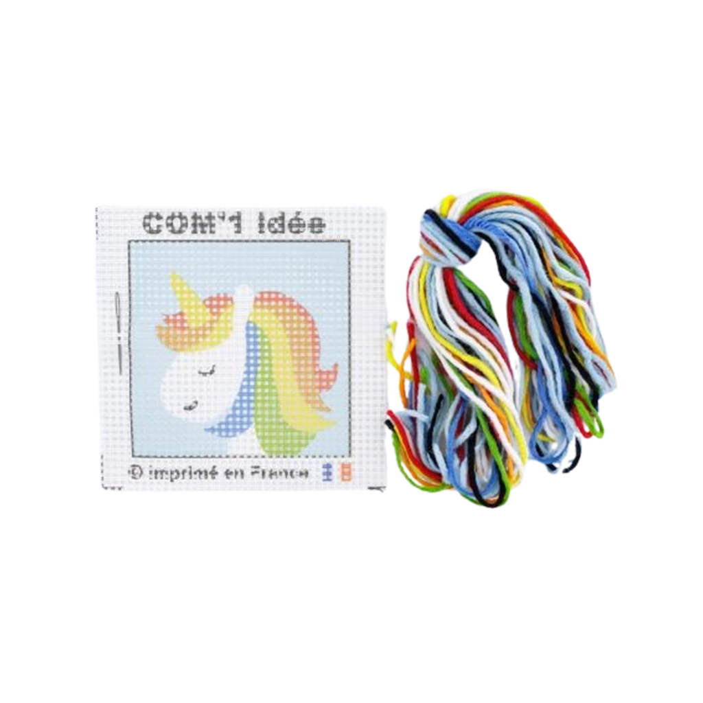 Kit canevas soudan | Rainbow la licorne
