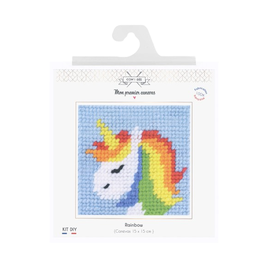Kit canevas soudan | Rainbow la licorne