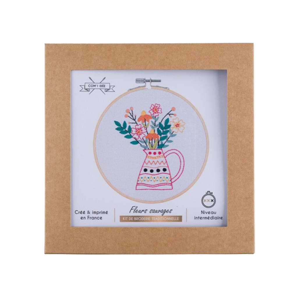 Kit de Broderie Traditionnelle - Fleurs Sauvages Botaniques - DMC | Les Kit de Broderie Traditionnelle - Fleurs Sauvages Botaniques - DMC | Les