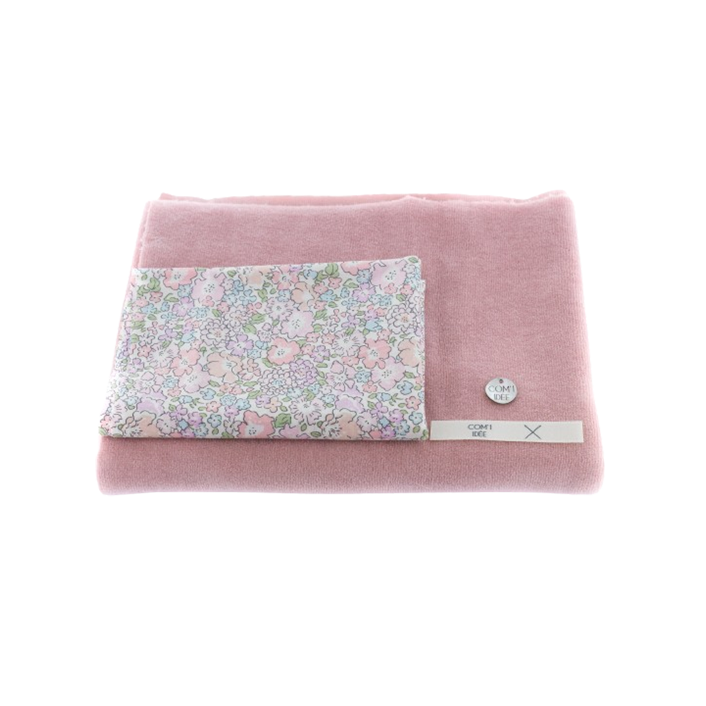 Kit Headband et Ruban | Velours & Liberty | Vieux rose