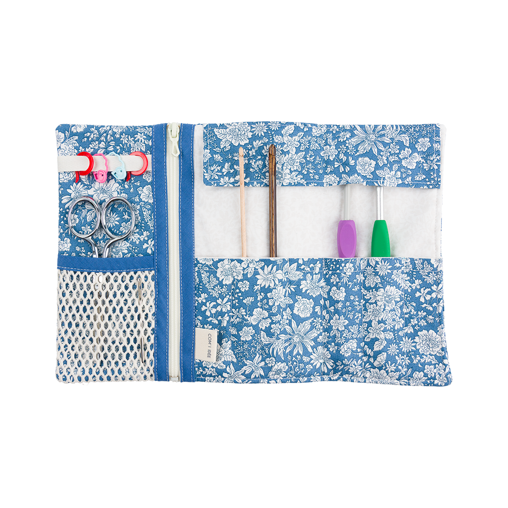 Kit pochette pour crochets & Co | Bleue