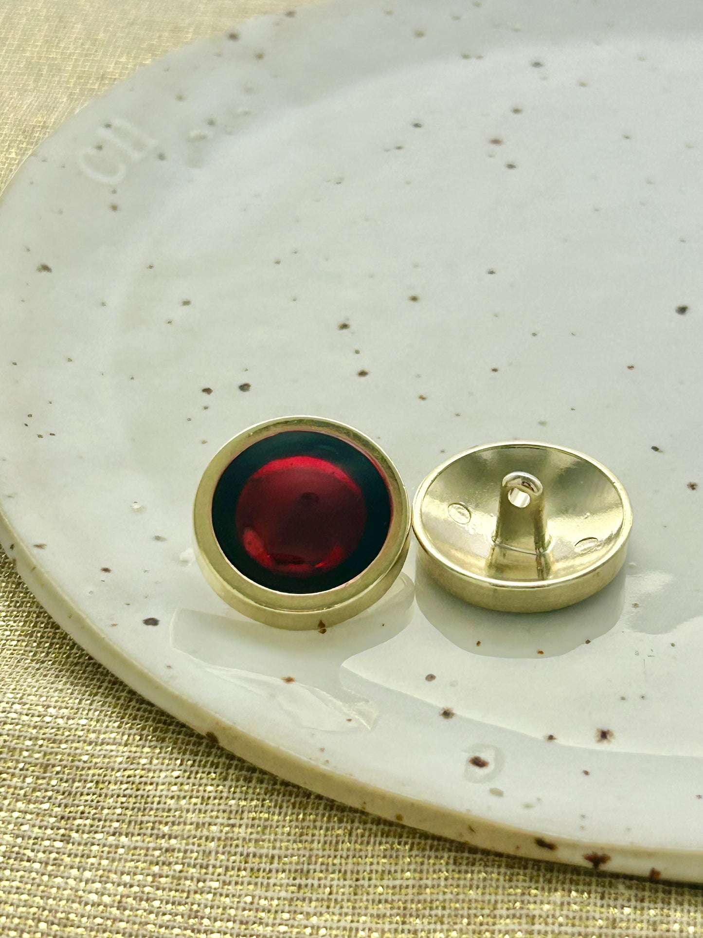 Lot bouton n° 8 | Rouge bordeaux + doré