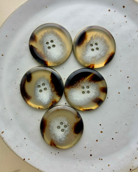 Lots de boutons 4 trous | Écaille et doré