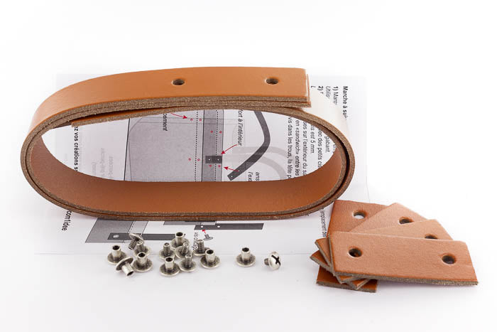 Anses en cuir | Camel | petit modèle