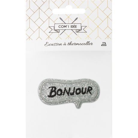 Thermocollant Bonjour à paillettes