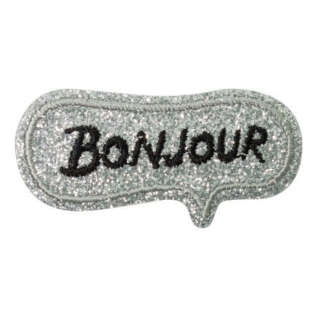 Thermocollant Bonjour à paillettes