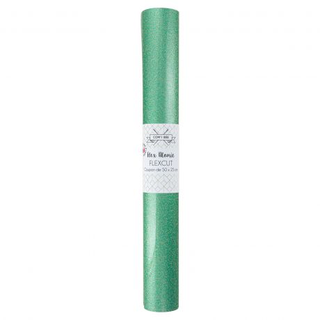 Feuille de flex 50 x 25cm | Atomic sparkle Vert