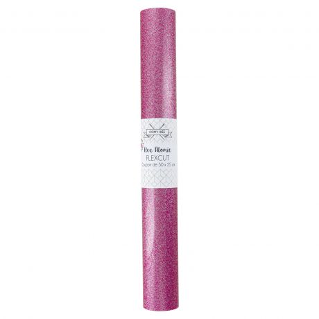 Feuille de flex 50 x 25cm | Atomic sparkle Framboise