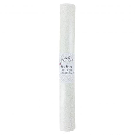 Feuille de flex 50 x 25cm | Atomic sparkle Blanc