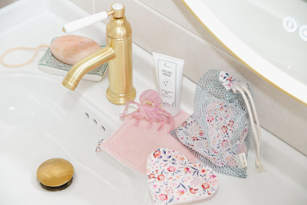 Kits lingettes cœur, grand carré & filet