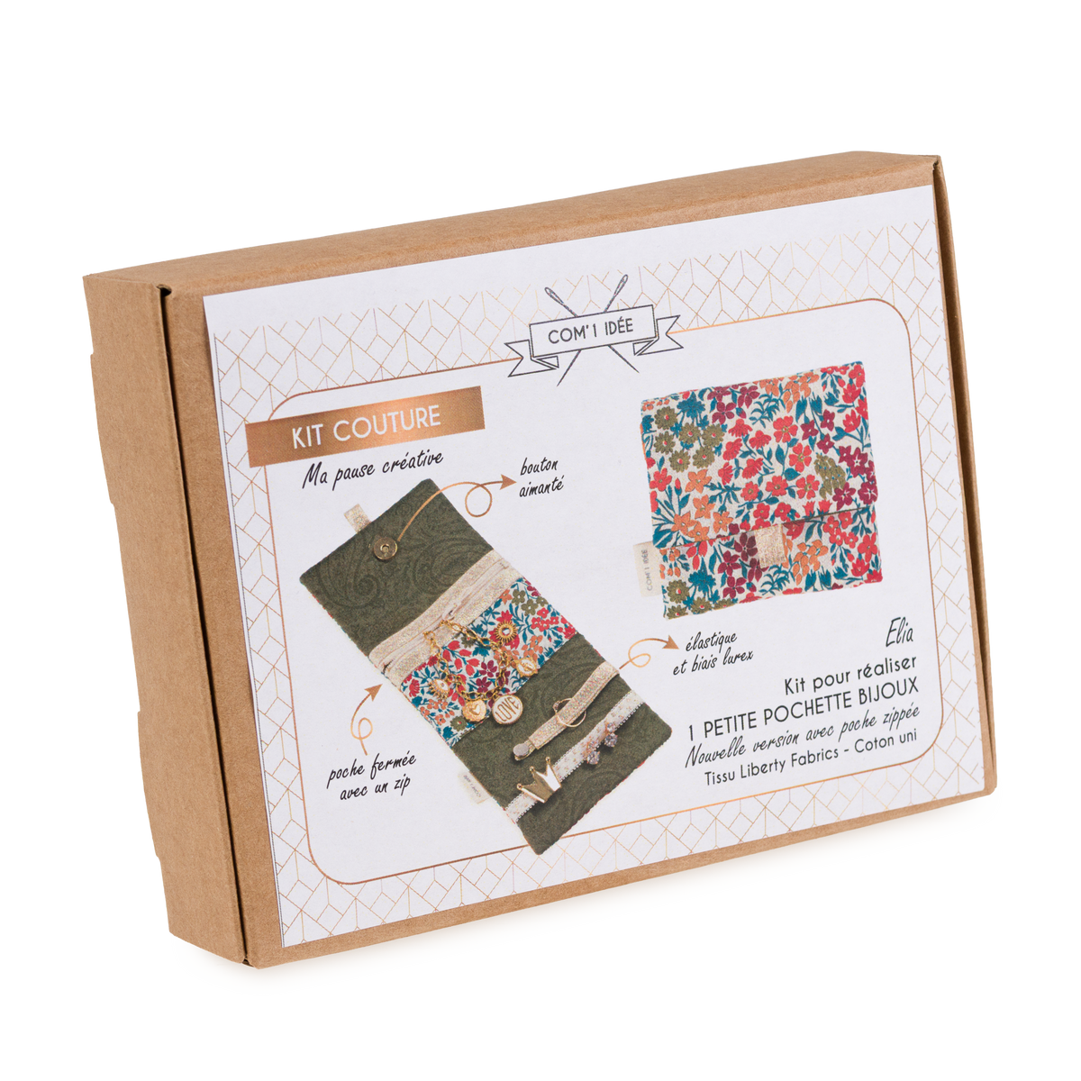 Kit petite pochette bijoux zippée | Elia