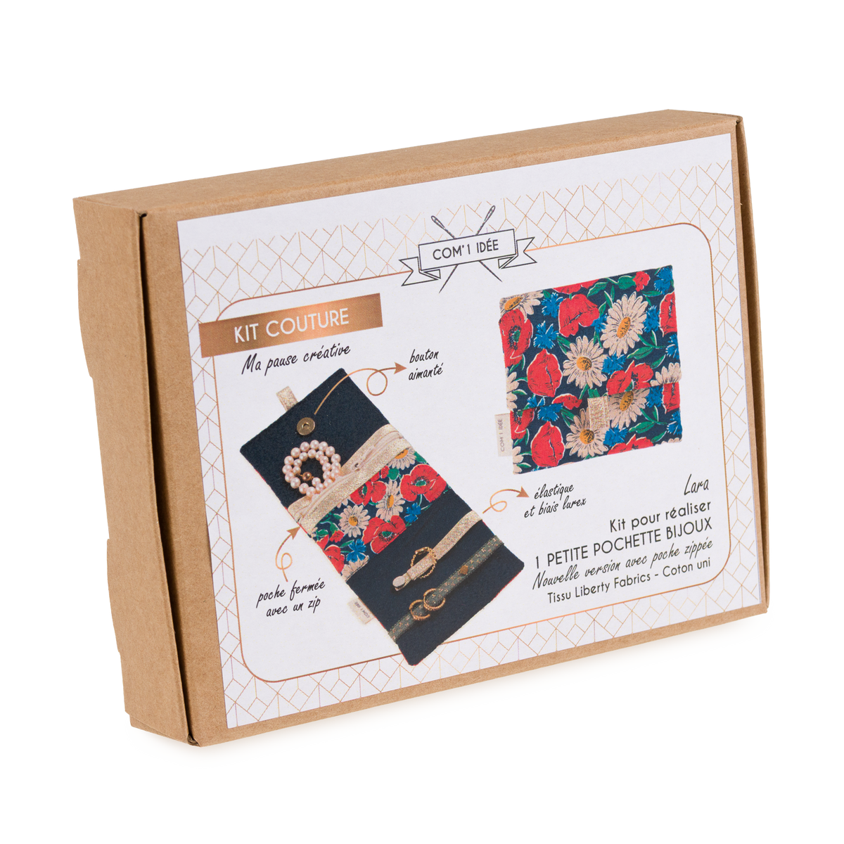 Kit petite pochette bijoux zippée | Lara
