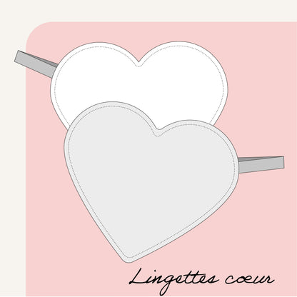 Patron PDF | Lingettes cœur