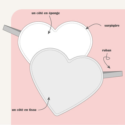 Patron PDF | Lingettes cœur