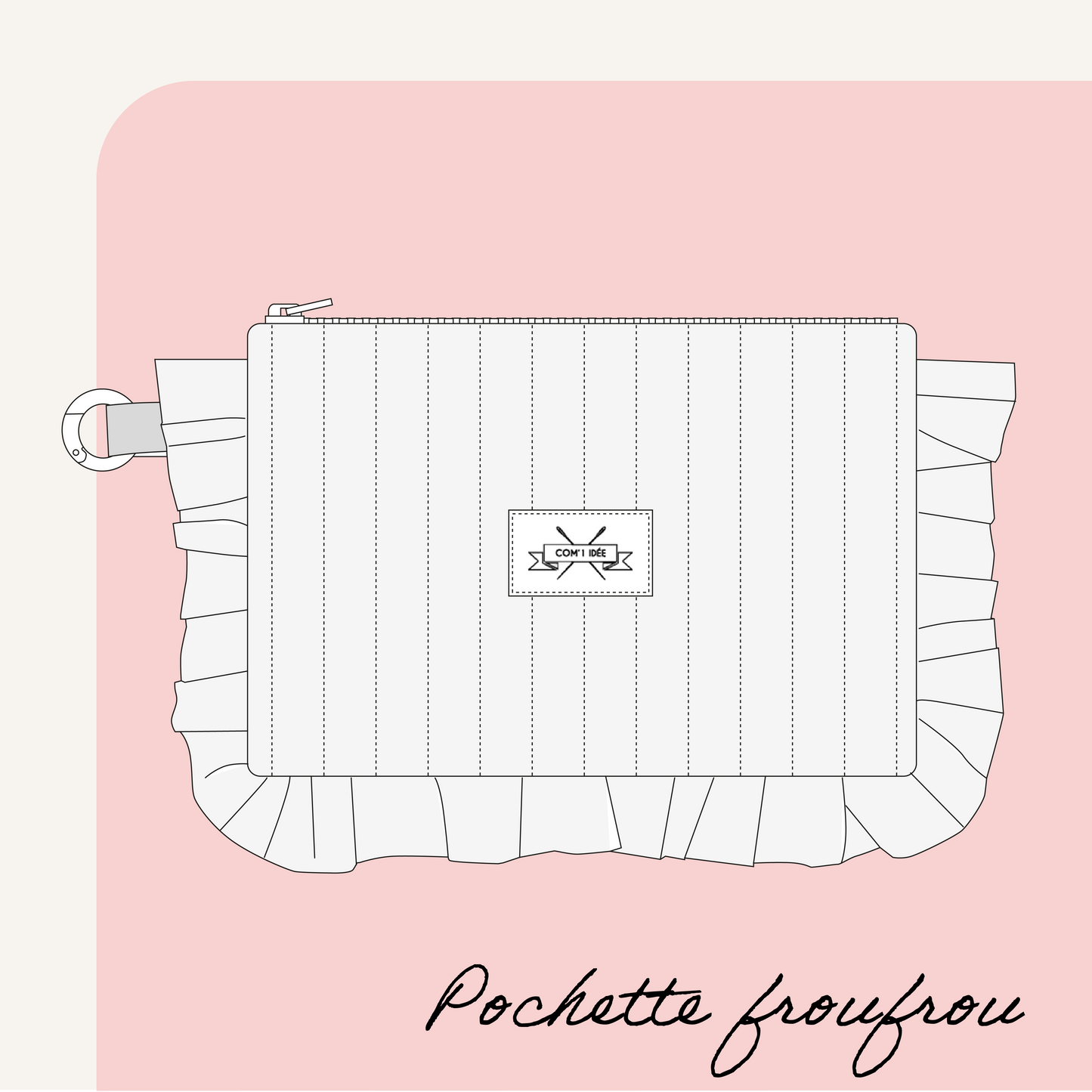 Patron PDF | Pochette froufrou