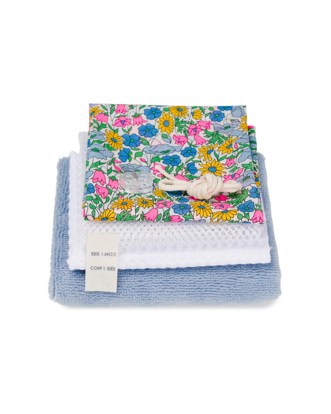 Kit Lingettes cœur, grand carré & filet | Amélie