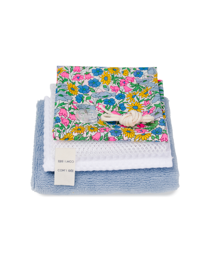 Kit Lingettes cœur, grand carré & filet | Amélie