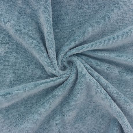 Tissu éponge microfibre bambou - bleu paon