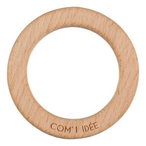 Anneau de dentition en bois rond Com'1 Idée