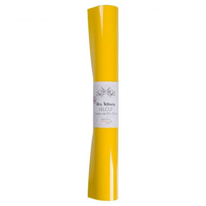 Feuille de flex 50 x 25cm | Velours jaune