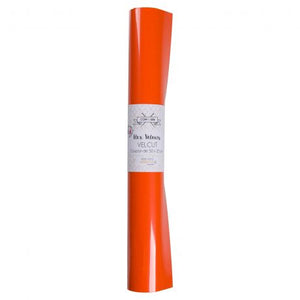 Feuille de flex 50 x 25cm | Velours orange fluo