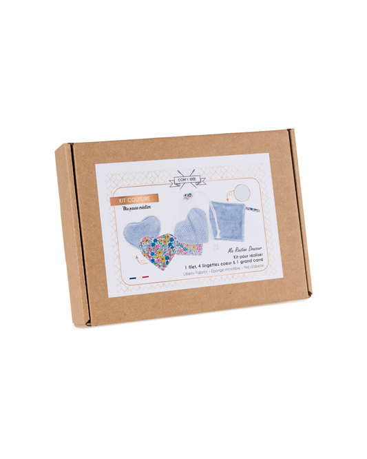 Kit Lingettes cœur, grand carré & filet | Fanny