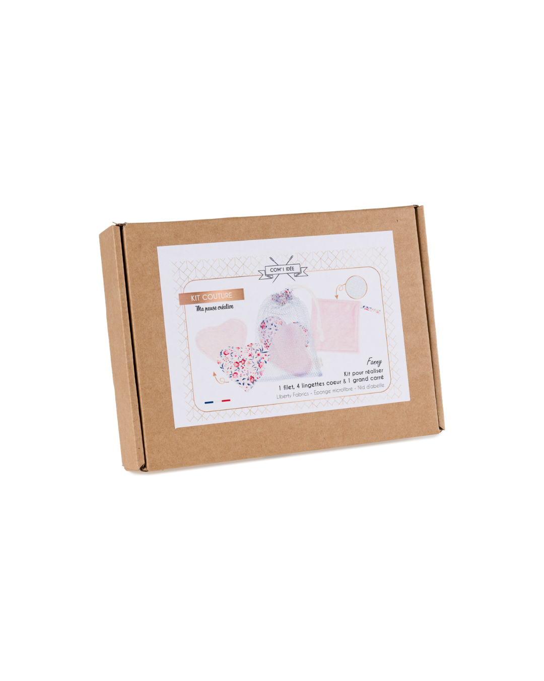 Kit Lingettes cœur, grand carré & filet | Fanny