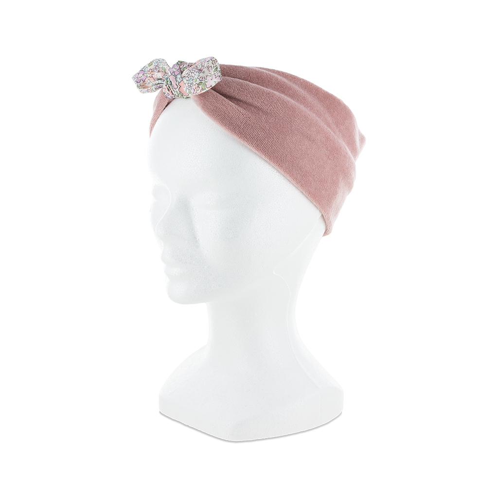 Kit Headband et Ruban | Velours & Liberty | Vieux rose
