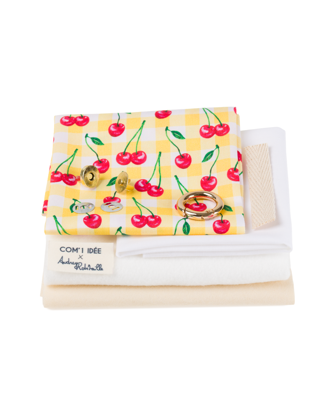 Contenu du kit couture Étui à lunettes Emma collaboration Audrey Robitaille