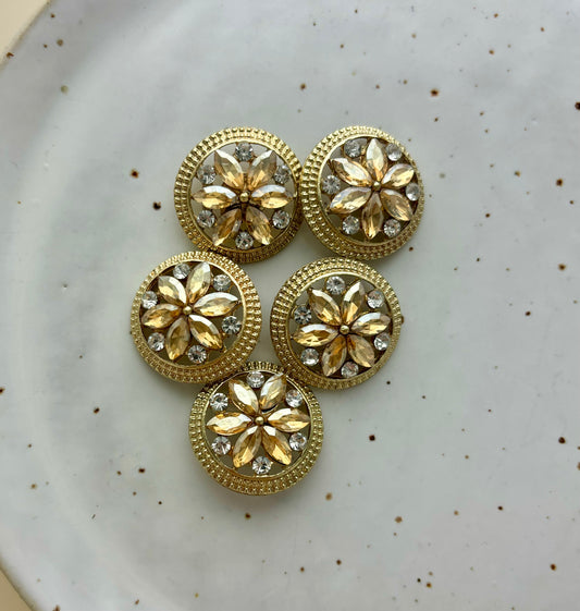 Lots de boutons bijoux | Motif fleurs