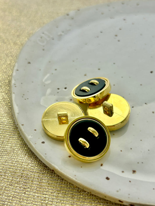 Lot bouton n° 19 | Noir et doré
