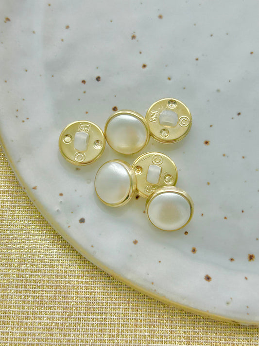 Lot bouton n° 20 | Blanc et doré