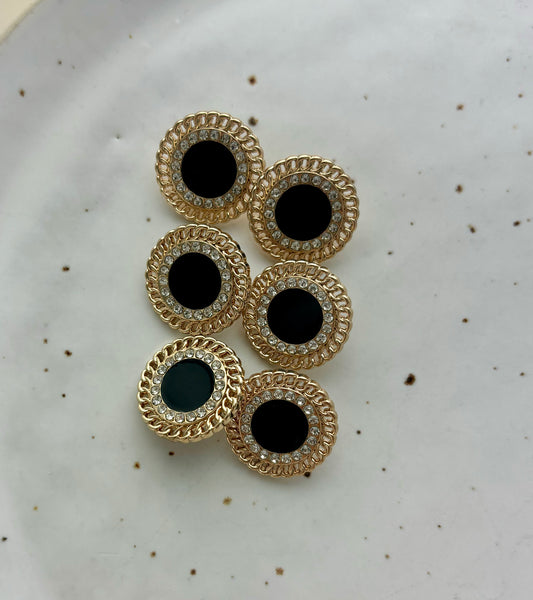 Lots de boutons métal doré | Rétro vintage