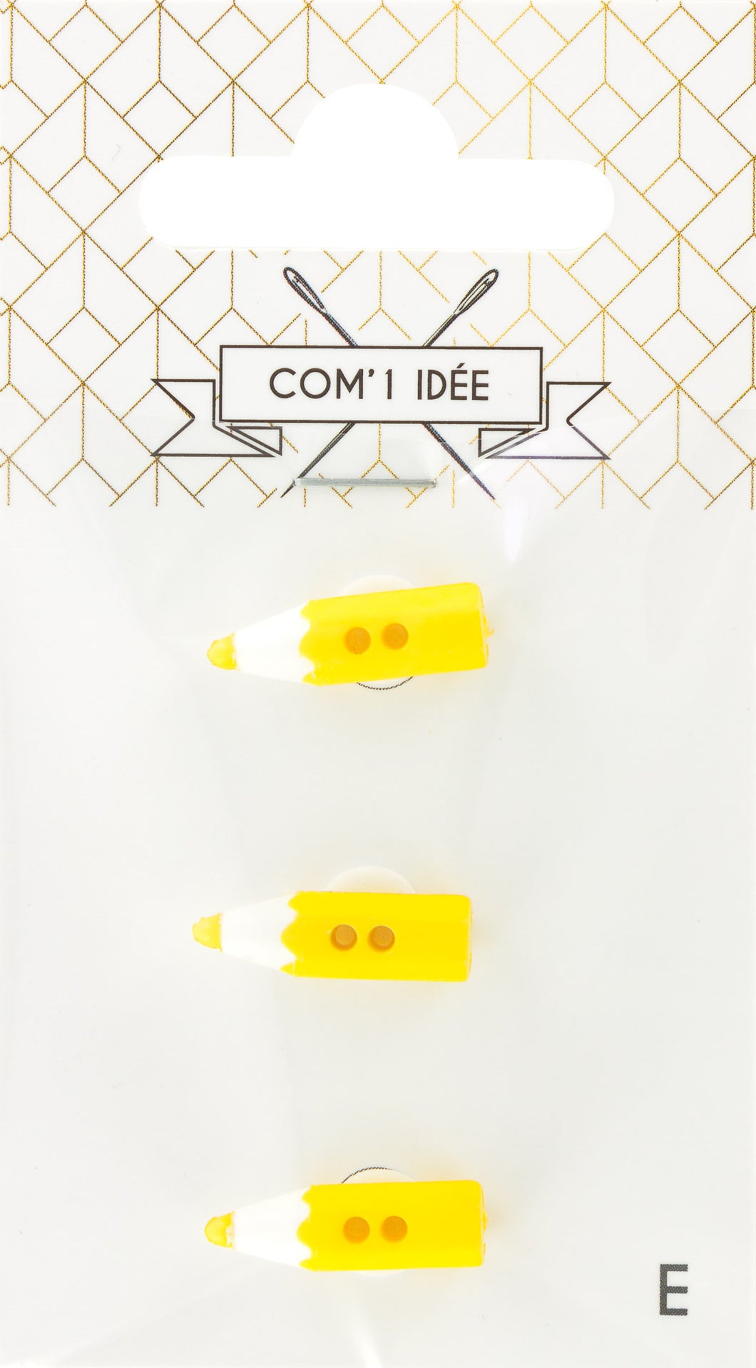 Boutons crayon jaune