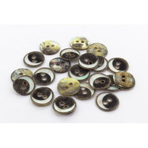 Boutons nacre Akoya "Lune" marrons