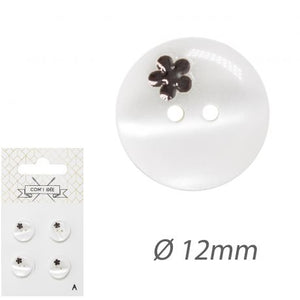 Boutons polyester Blanc