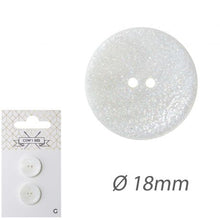 Charger l&#39;image dans la galerie, Boutons nacre Rivershell épais blancs
