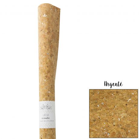 Coupon de liège à coudre Argenté | 50 x 135cm