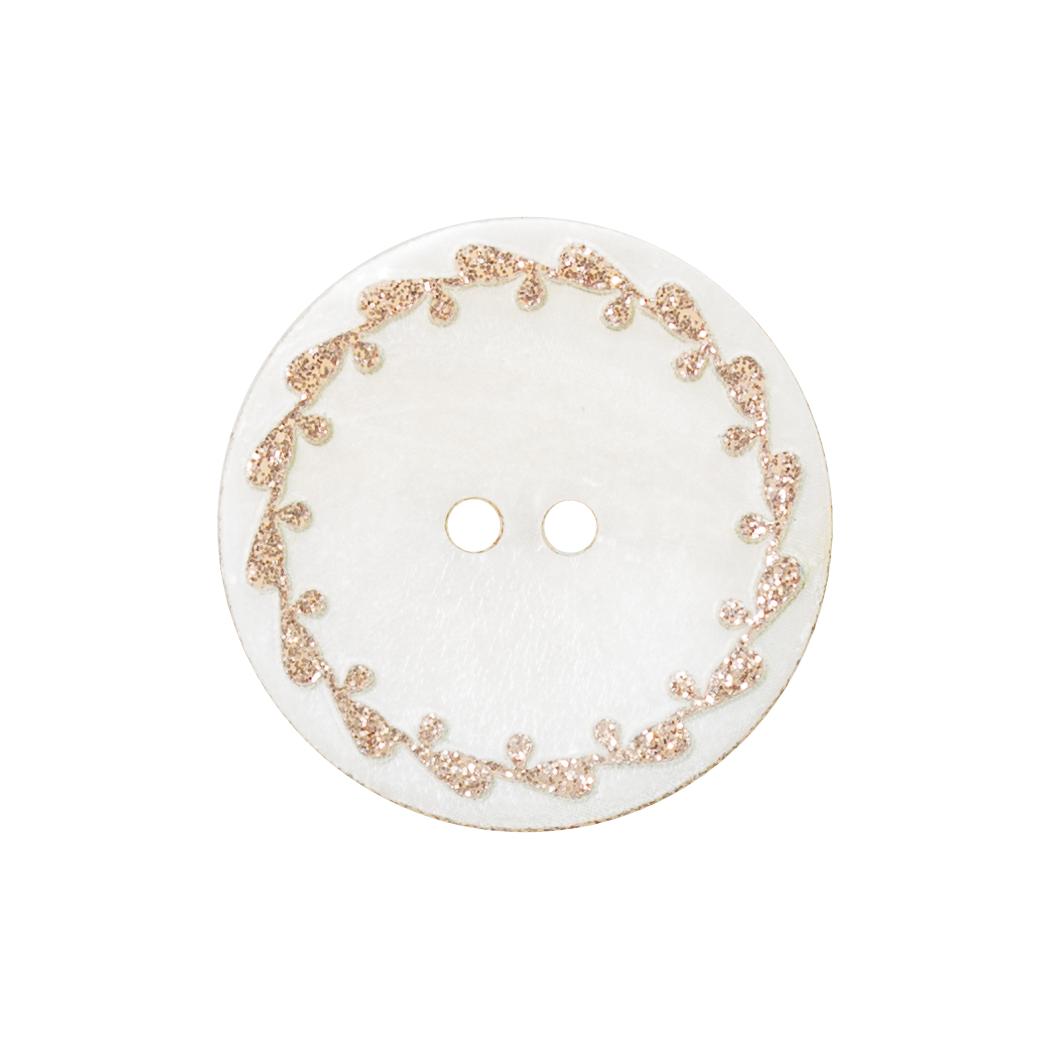 Bouton Nacre River Shell 15mm | Dentelle Rose
